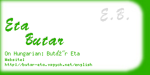 eta butar business card